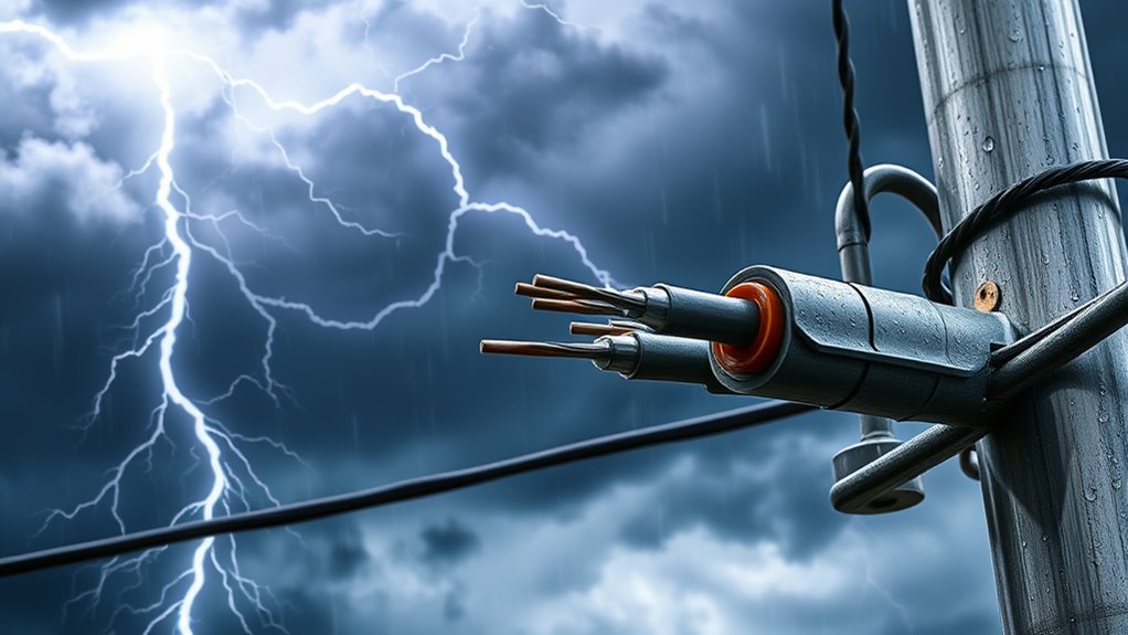 outdoor cable lightning protection