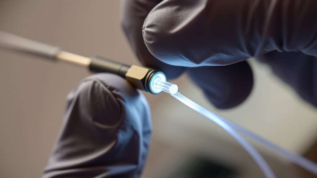 precise fiber optic installation