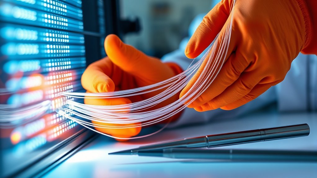 safe fiber optic handling