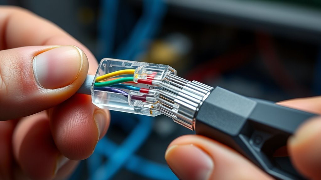 terminate rj45 connectors properly