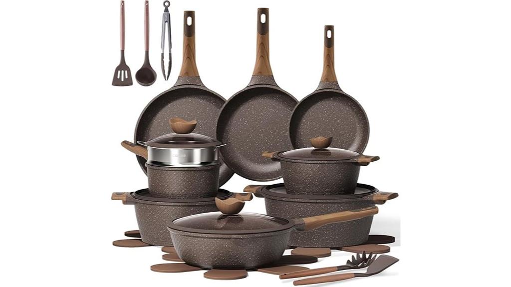 26 piece non stick cookware