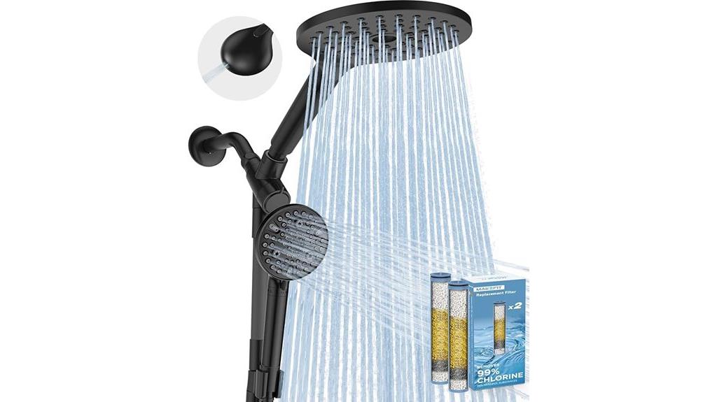 dual filtered shower head