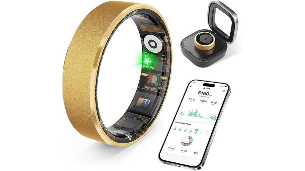 gold smart health ring