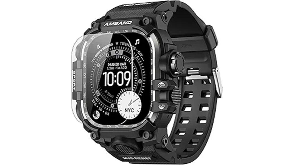 rugged black watch case