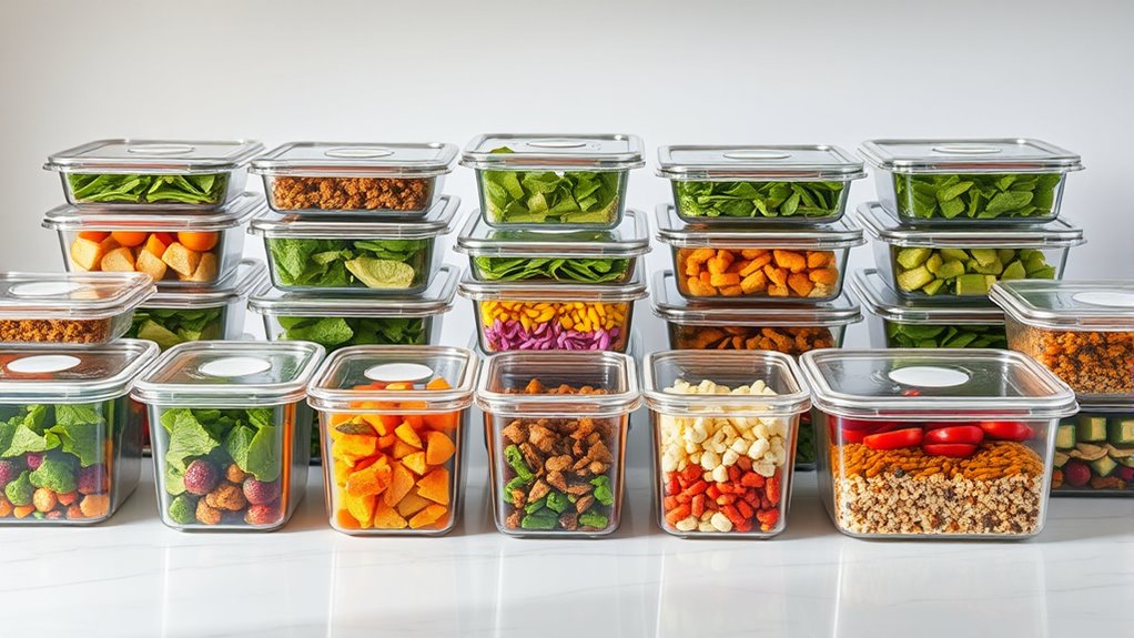 top glass meal storage
