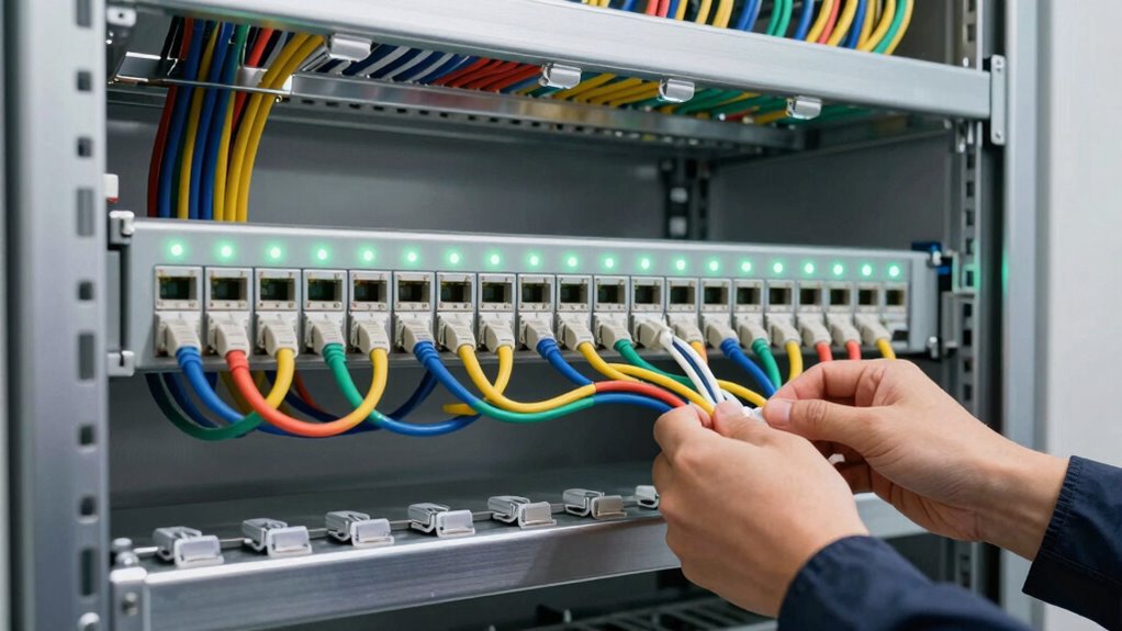 clear organized cable layouts
