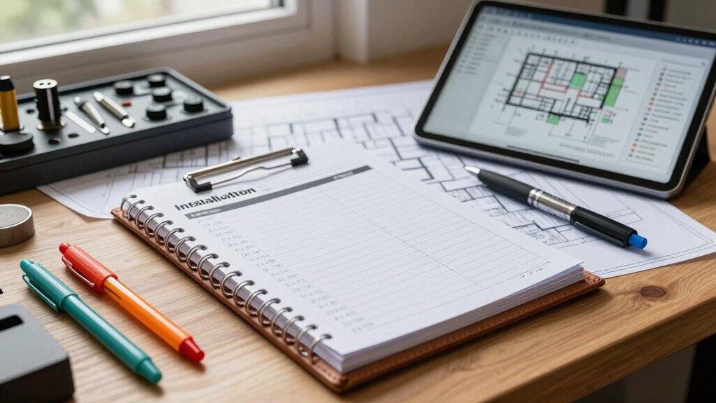 create comprehensive installation checklist