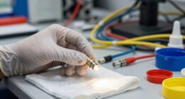 maintain clean fiber connections