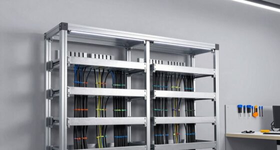 organized cabling rack design