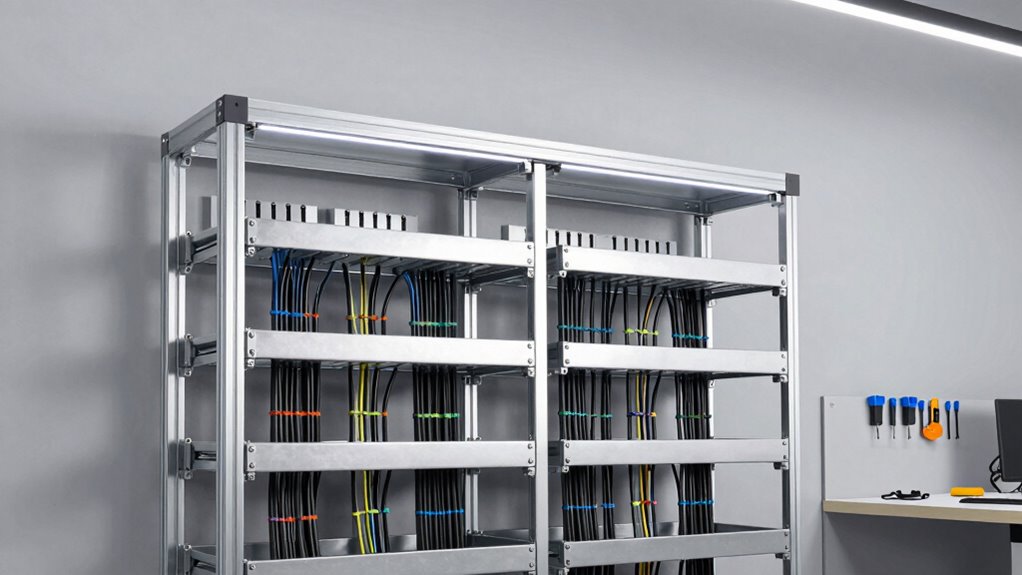 organized cabling rack design