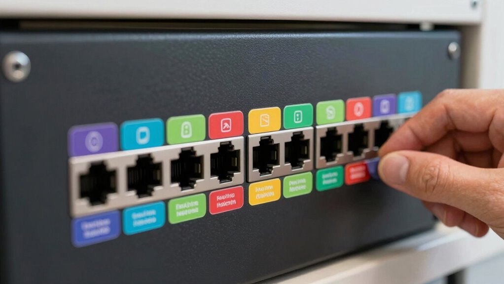 top network port labels