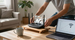 I Put Aluminum Foil Behind My Wi-Fi Router To Test A Bizarre Internet Trick, And It Did More Than I Expected